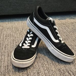 Vans Black and White Sneakers Worn 1x